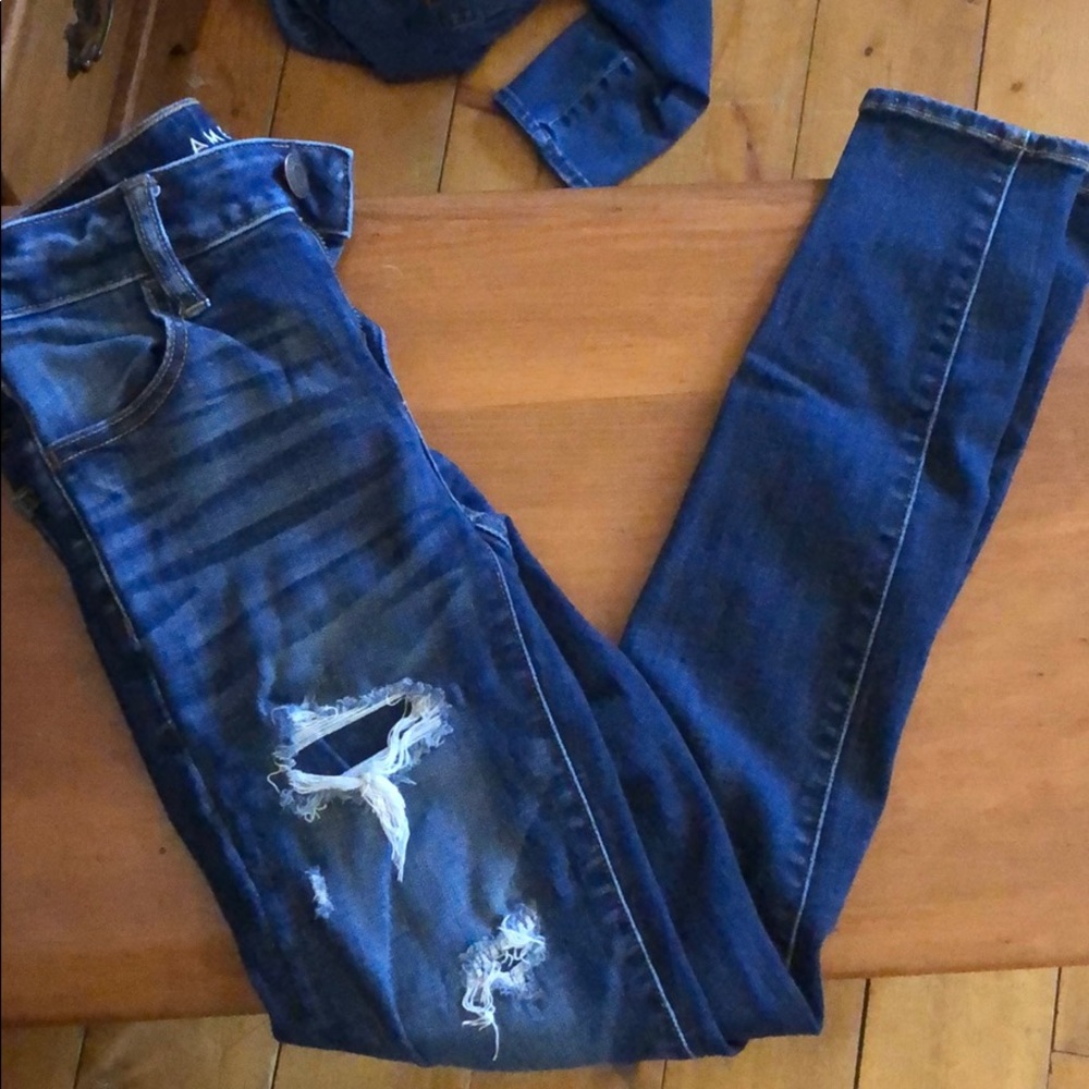 Ripped American eagle jeans